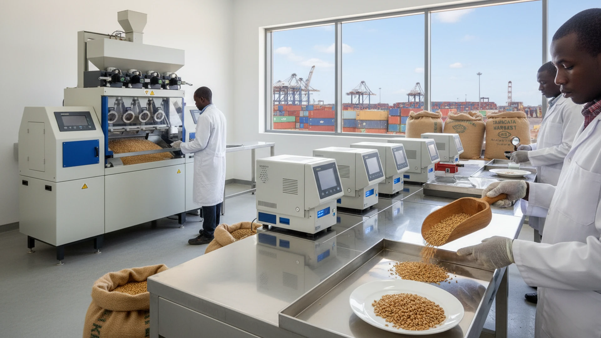 Agro Metal quality assurance laboratory testing agricultural commodity samples in Nairobi