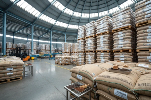 Forward export contract planning and temperature-controlled warehouse buffer storage