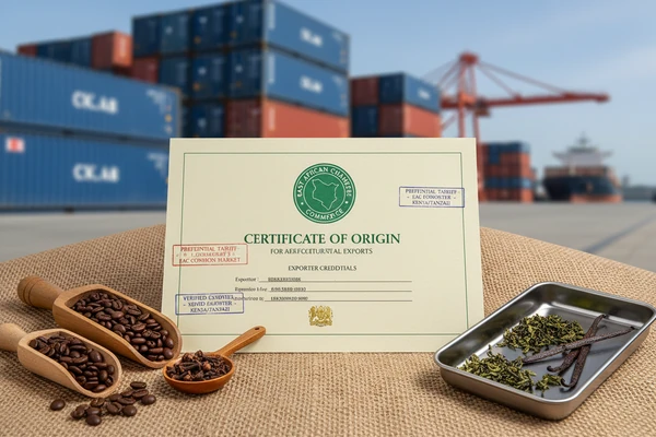 Chamber of Commerce Certificate of Origin documentation