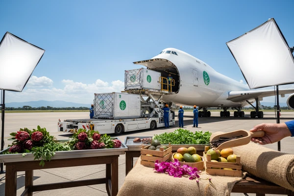 Temperature-controlled air cargo pallet consolidation at Nairobi JKIA airport