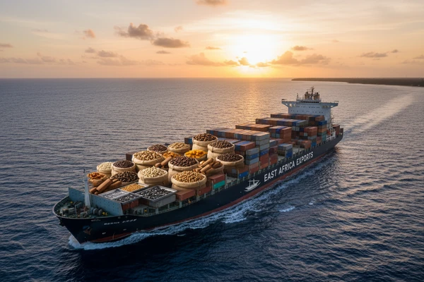 CIF ocean freight container vessel navigating international shipping lanes