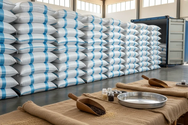 High-tensile woven polypropylene bags with inner PE moisture liners