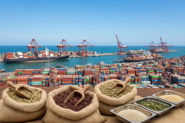Port of Dar es Salaam container terminal handling agricultural exports