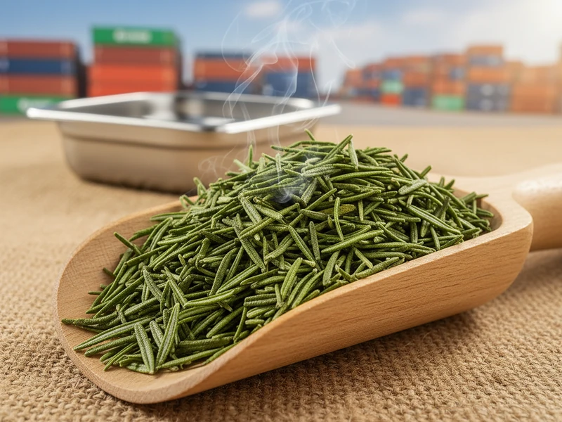 Dried green rosemary needles