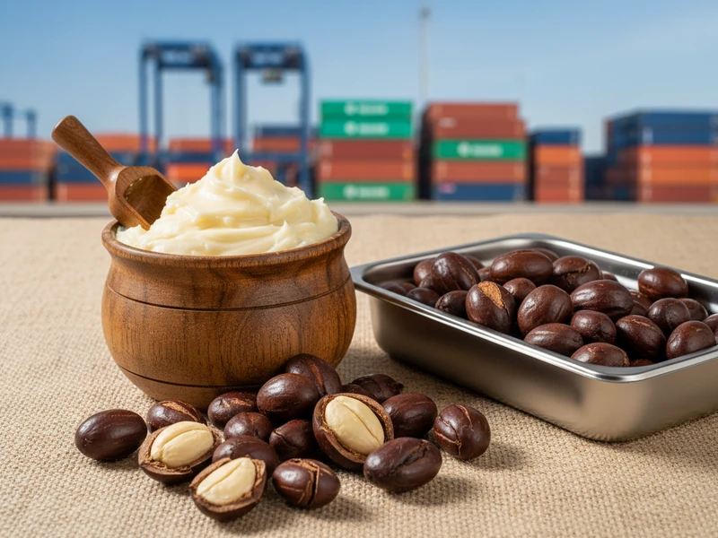 Wild shea nuts and raw shea butter
