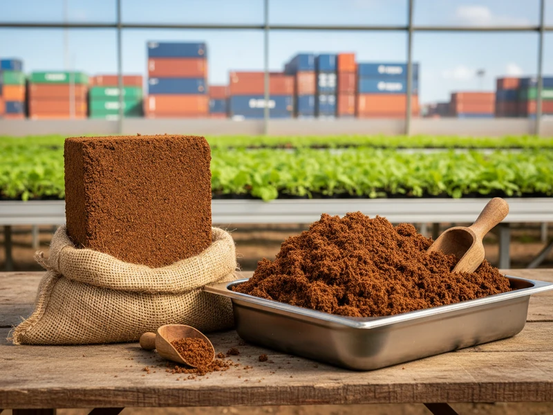 Compressed 5kg washed coco peat growing medium block
