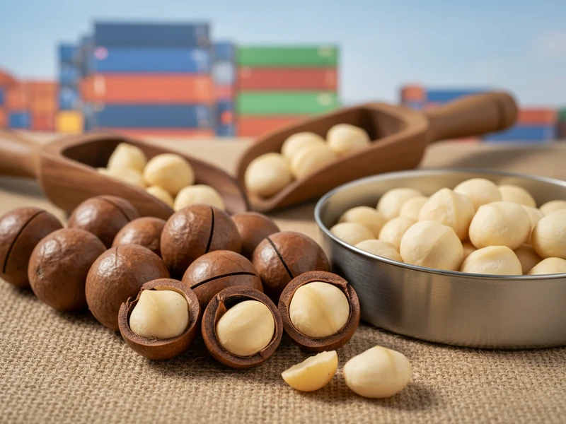 Creamy whole macadamia nut kernels