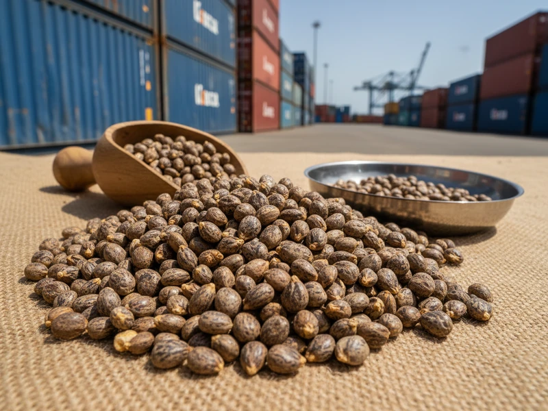 Mottled castor seeds