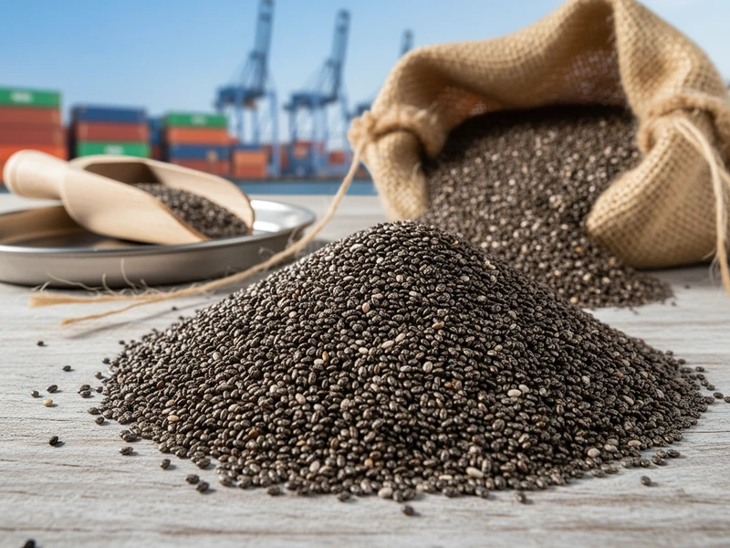 Clean black and white chia seeds