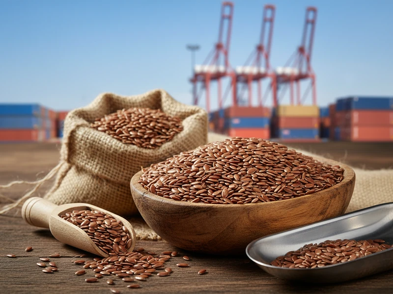 Whole brown flax seeds