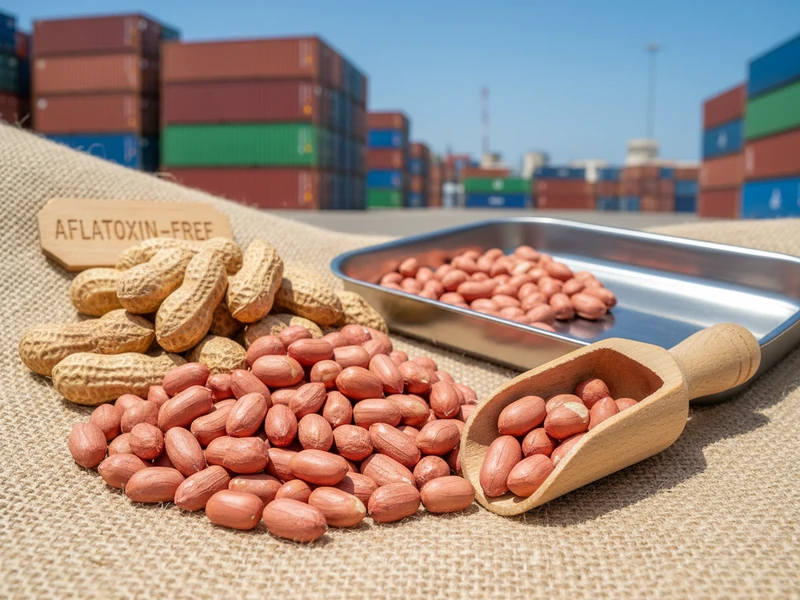 Red skinned raw groundnuts