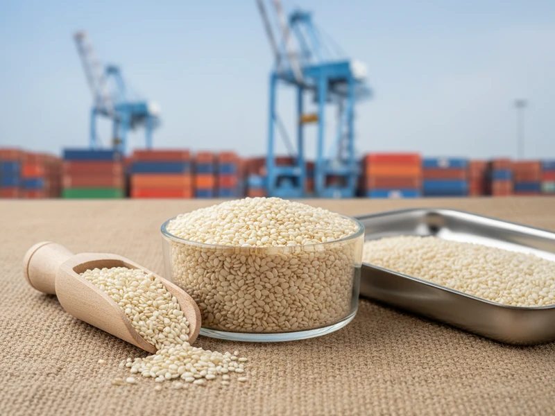 Pearly white hulled sesame seeds