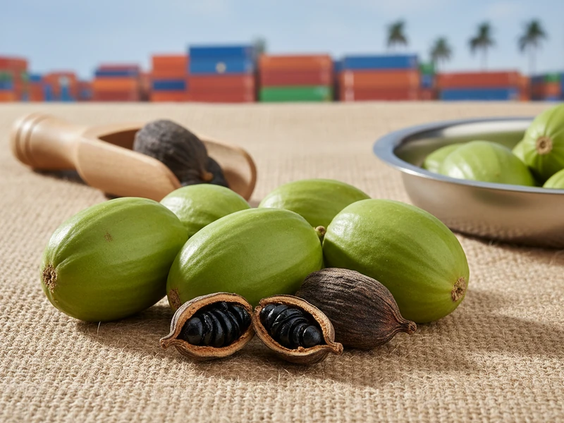 Whole green cardamom pods