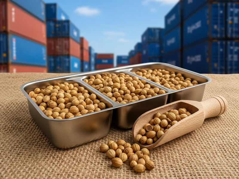 Golden coriander seeds