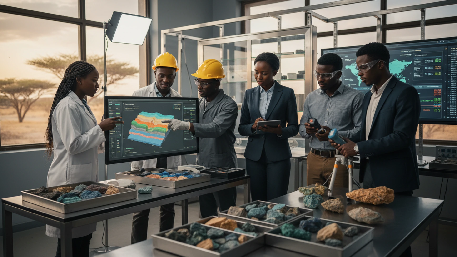 Agro Metal mineral trading team and metallurgical laboratory in Nairobi