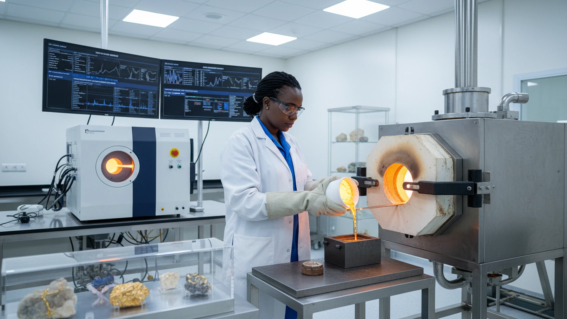 Agro Metal certified metallurgical assay laboratory with modern spectrometry equipment in Nairobi
