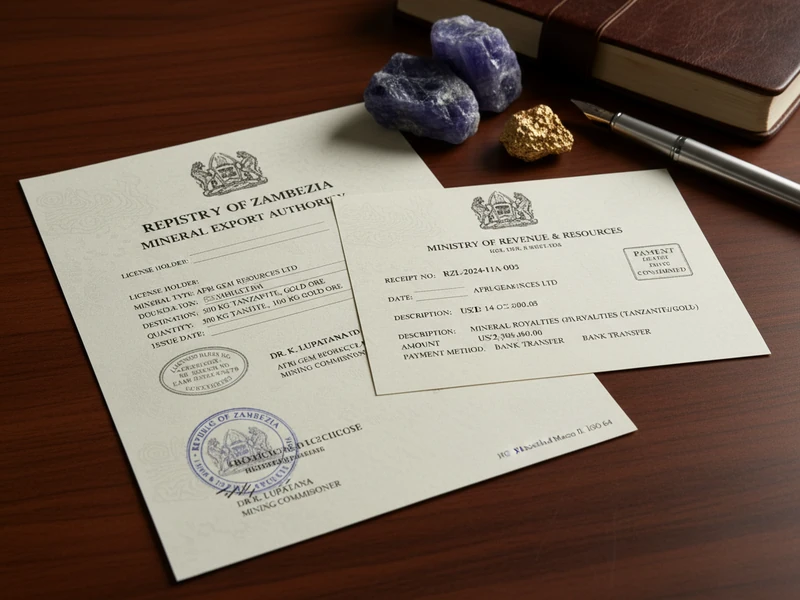 Ministry of Petroleum and Mining official mineral export permit