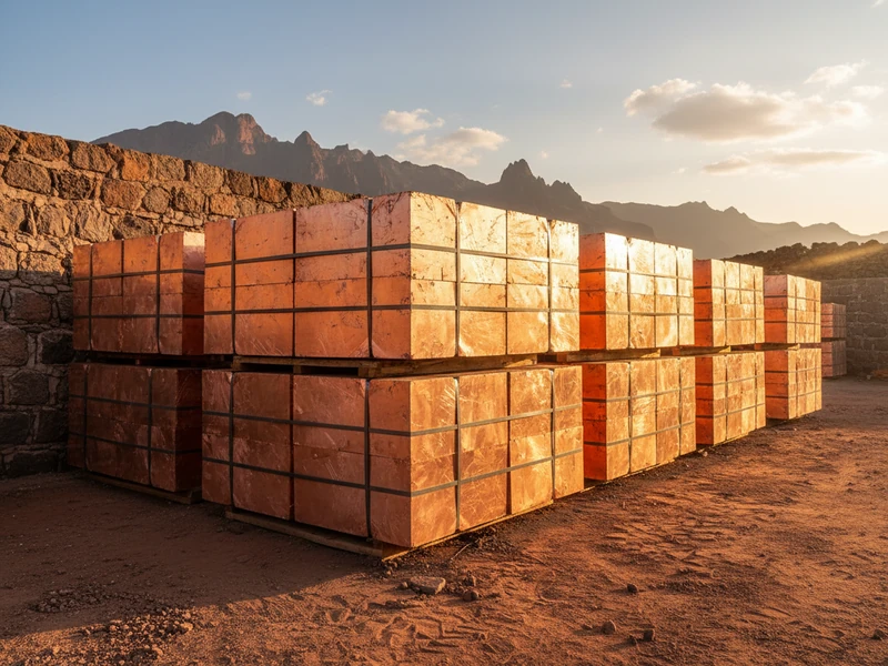 High-tensile steel strapped Grade A electrolytic copper cathode bundles