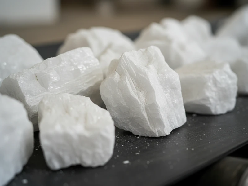 White and crystalline raw natural gypsum rock lumps for cement manufacturing