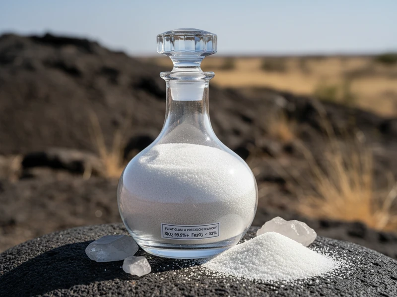 White high-purity washed silica quartz sand for glass manufacturing
